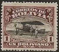 Stamp, Flying school La Paz, Bolivia,  , Aviation, Aircrafts