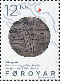Stamp, Christian crucifixes, Faroe Islands,  
