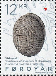 Stamp, Christian crucifixes, Faroe Islands,  