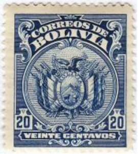Stamp, Coat of arm, Bolivia,  