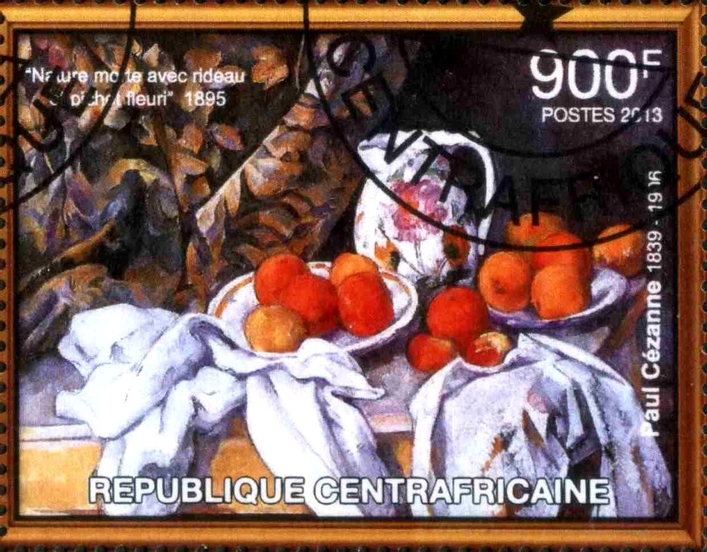 Nature morte avec rideau - Paul Cezanne