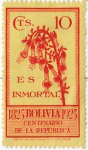 Stamp, National flower (kantuta), Bolivia,  , Flowers