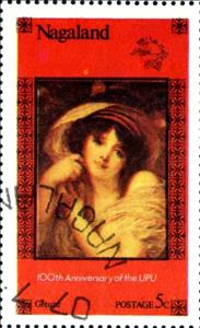 Stamp, Greuze, Cinderellas,  , Paintings