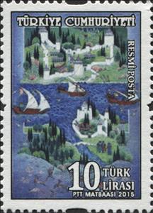 Stamp, Miniature-themed Official Postage stamps, Turkey,  , Townscapes / City Views