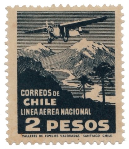 Plane over landscape