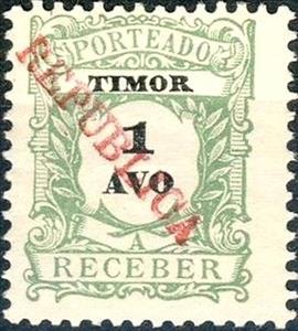 Stamp, Postage due - Local overprint, East Timor,  