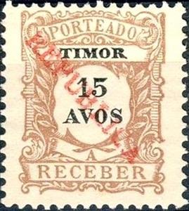 Stamp, Postage due - Local overprint, East Timor,  