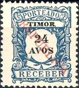 Stamp, Postage due - Local overprint, East Timor,  