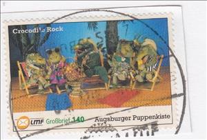 Stamp, Crocodile Rock, Germany, Modern Private Post Offices,  , Marionettes