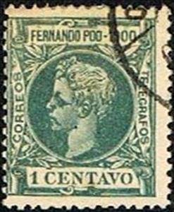 Stamp, Alfonso XIII (1900), Spain, Colonies,  