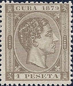 Stamp, King Alfonso XII, Cuba,  