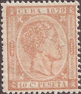 Stamp, King Alfonso XII, Cuba,  