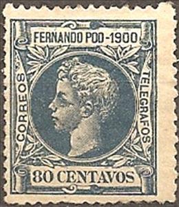 Stamp, Alfonso XIII (1900), Spain, Colonies,  