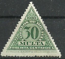 Stamp, Drawing numbers, Bolivia,  , Numbers, Triangle Stamps