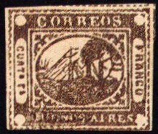 Stamp, Ship, Argentina,  