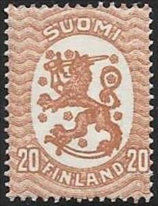 Stamp, Definitive series I: Lion type m/17, Finland,  