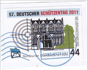 Stamp, Deutscher Schützentag 2011, Germany, Modern Private Post Offices,  