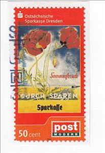 Stamp, Sparkasse, Germany, Modern Private Post Offices,  , Advertisements