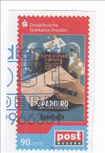 Stamp, Sparkasse, Germany, Modern Private Post Offices,  , Advertisements