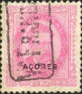 Stamp, King Luis I, Azores,  