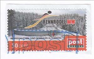 Stamp, Rennrodel WM Altenberg 2011, Germany, Modern Private Post Offices,  , Luge