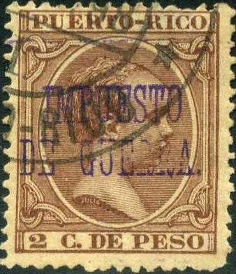 Overprinted 'Impuesta de Guerra'