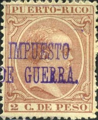 Overprinted 'Impuesta de Guerra'