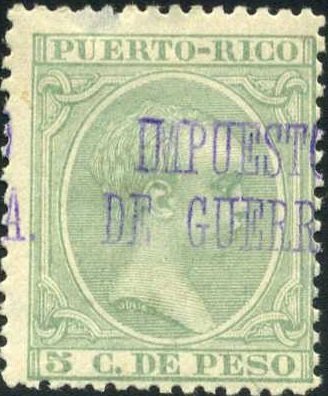 Overprinted 'Impuesta de Guerra'