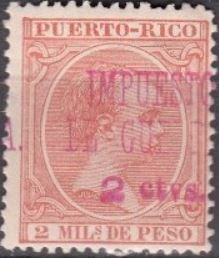 Overprinted 'Impuesta de Guerra'