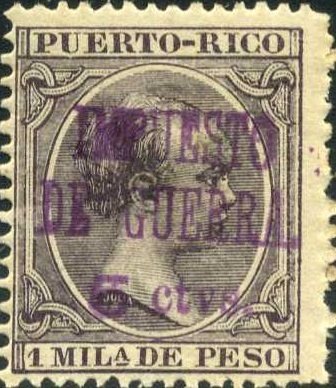 Overprinted 'Impuesta de Guerra'