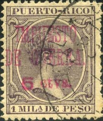 Overprinted 'Impuesta de Guerra'