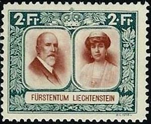 Stamp, Prince Franz I and Princess Elsa, Liechtenstein,  , Princes, Princesses