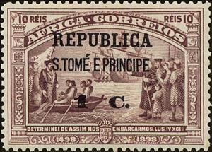 Stamp, 4.Centanary of the Discovery of Sea Route to India, São Tomé and Príncipe,  , Sailing Ships, Ships