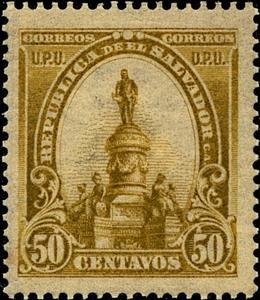 Stamp, Monument Francisco Morazan, El Salvador,  , Monuments