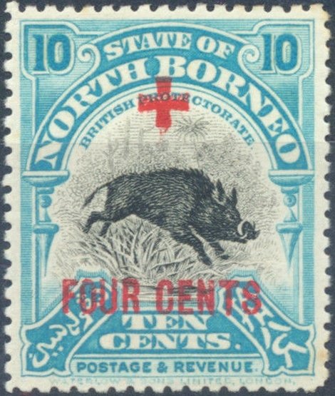 Sountry symbols-red overprint