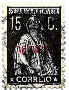 Stamp, Ceres Issue of Portugal Overprinted, Azores,  