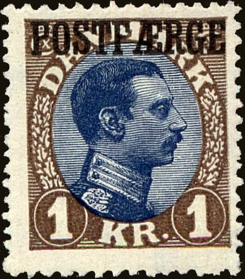King Cristian X overprinted POSTFAERGE