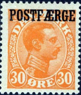 King Cristian X overprinted POSTFAERGE