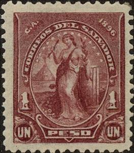 Stamp, Liberty, El Salvador,  