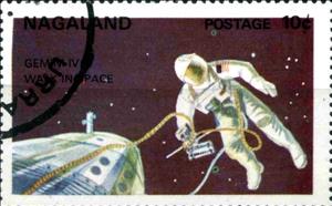 Stamp, Gemini IV, Cinderellas,  , Astronauts