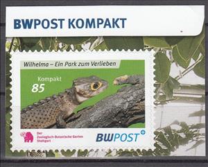 Stamp, Zoologisch-Botanische Garten Stuttgart Buschkrokodil, Germany, Modern Private Post Offices,  , Animals (Fauna), Lizards, Reptiles, Zoos