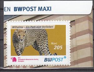 Stamp, Zoologisch-Botanische Garten Stuttgart Gepard, Germany, Modern Private Post Offices,  , Animals (Fauna), Cats of Prey, Cheetahs, Mammals, Zoos