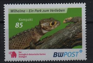 Stamp, Zoologisch-Botanische Garten Stuttgart Buschkrokodil, Germany, Modern Private Post Offices,  , Animals (Fauna), Lizards, Reptiles, Zoos