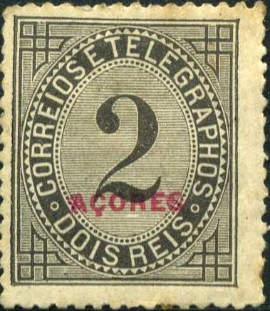 Number red overprint açores