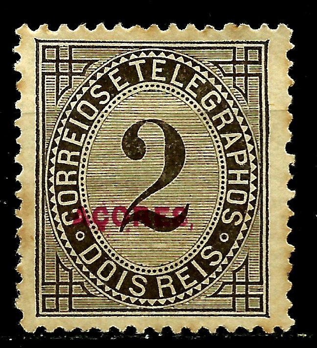 Number red overprint açores