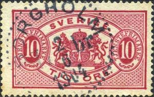 Stamp, Service, big format, Sweden,  