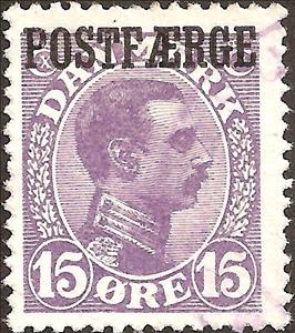 Stamp, King Cristian X overprinted POSTFAERGE, Denmark,  , Kings