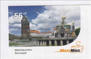 Stamp, Mathildenhöhe, Germany, Modern Private Post Offices,  , Townscapes / City Views