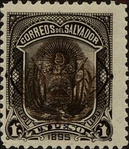 Stamp, General Antonio Ezeta-overprinted, El Salvador,  