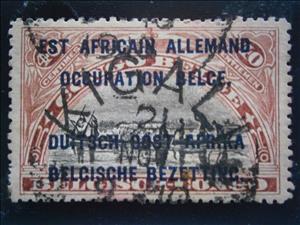 Stamp, Type 'Mols' bilingual stamps with overprint B, Ruanda-Urundi,  